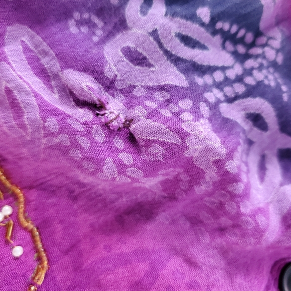 VTG Ikad Multicolored Boho Hippie Artsy Beaded Rayon Layered Tunic Top One Size - Picture 11 of 11